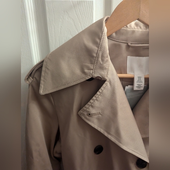 H&M Beige Long Trench Jacket - XS - Picture 4 of 6